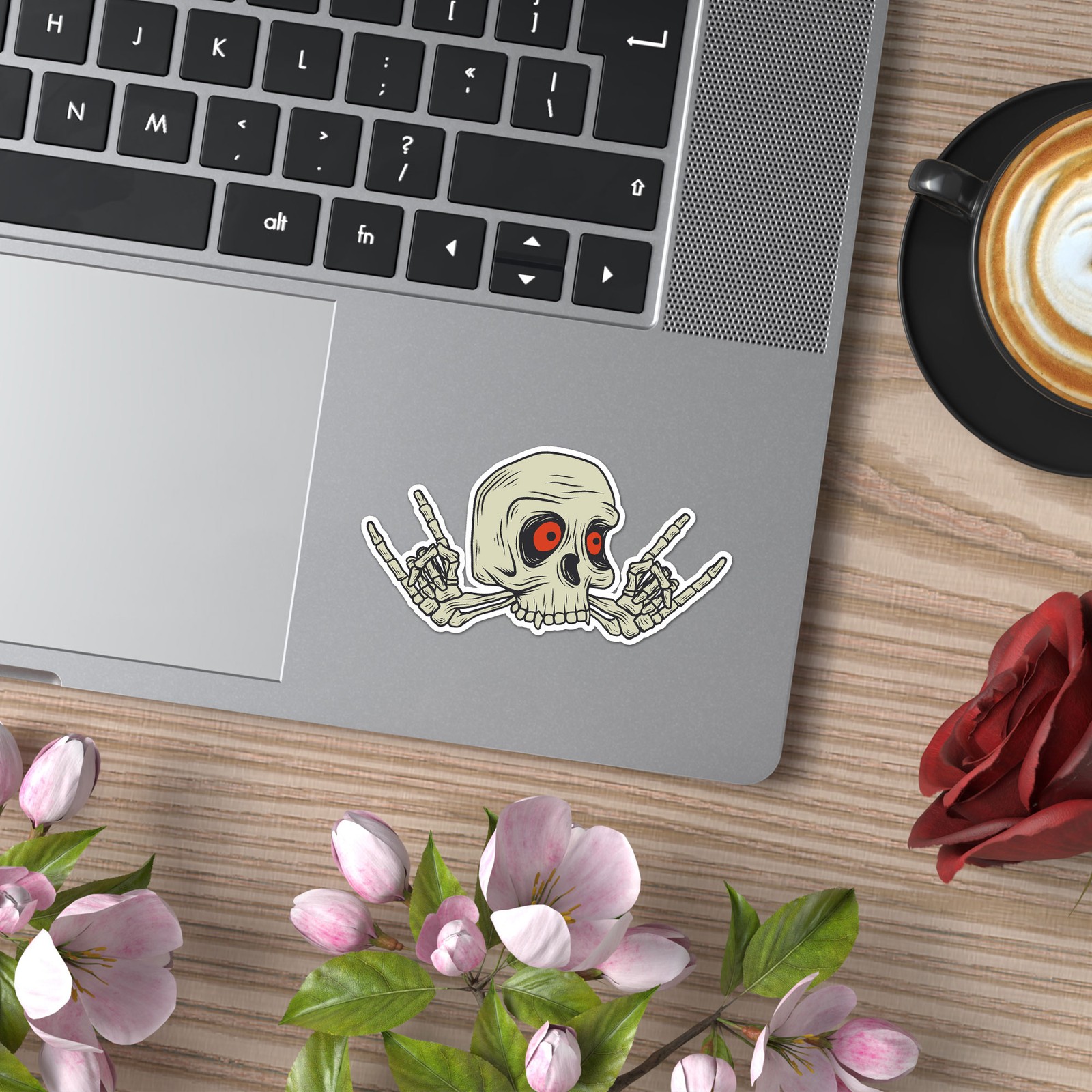 Devil Horns Skull – Vinyl Decal Sticker – Car Window Laptop – ebn11483