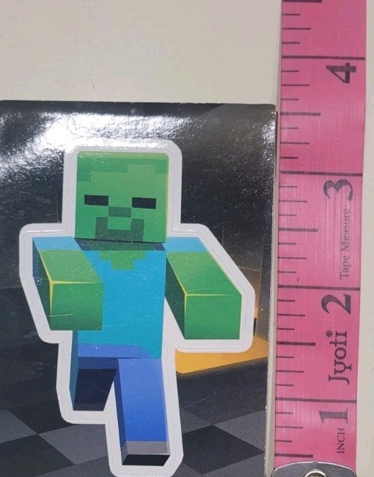 Minecraft Collectible Trading Card Stickers pack 7 Sticker Cards