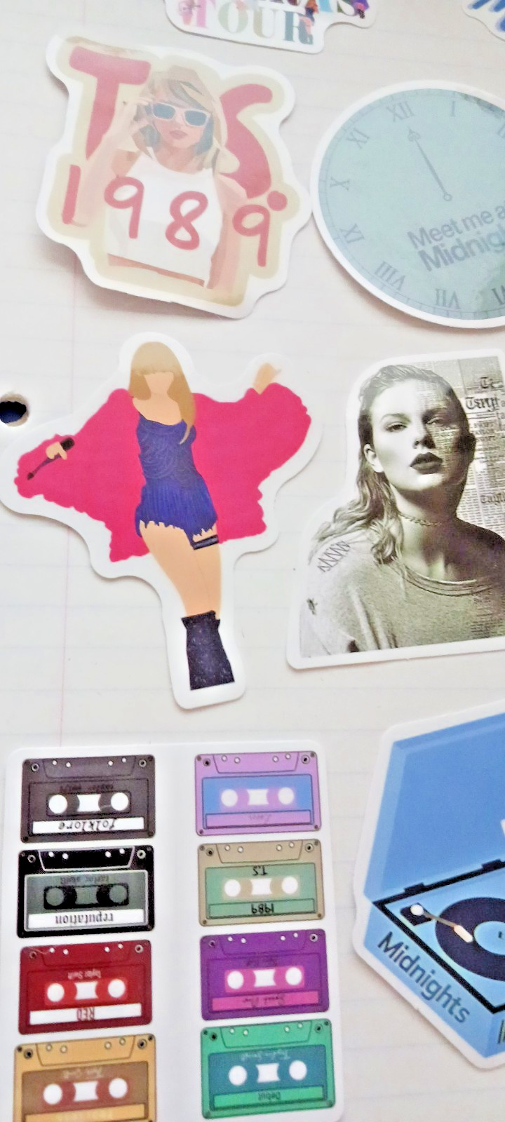 Taylor Swift Stickers 10 pcs. Party Favors , Water Bottle, Decor, Music FAN #1