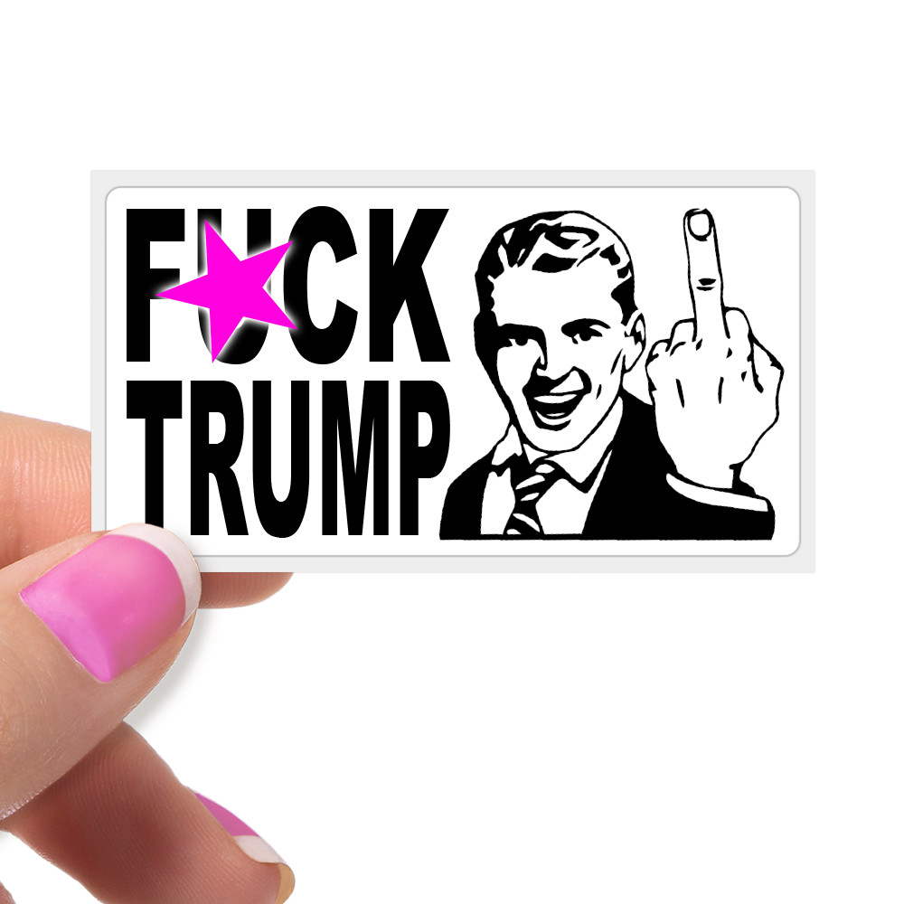 "F**K TRUMP" Bulk Stickers Retro Middle Finger Man Funny Political Anti MAGA