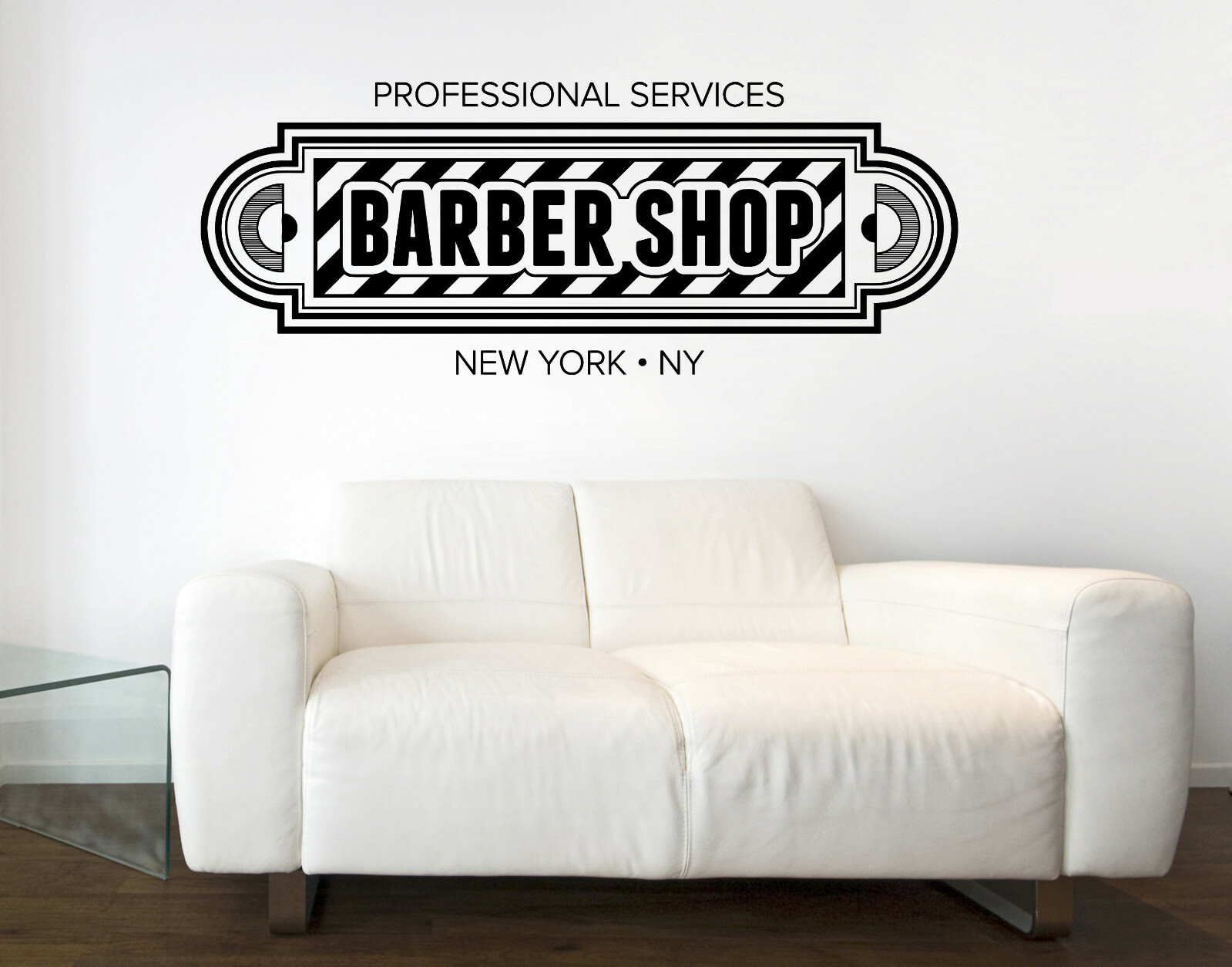 Vinyl Decal Wall Sticker Barber Gentlemens Salon Moustache Haircut Shave (n1545)