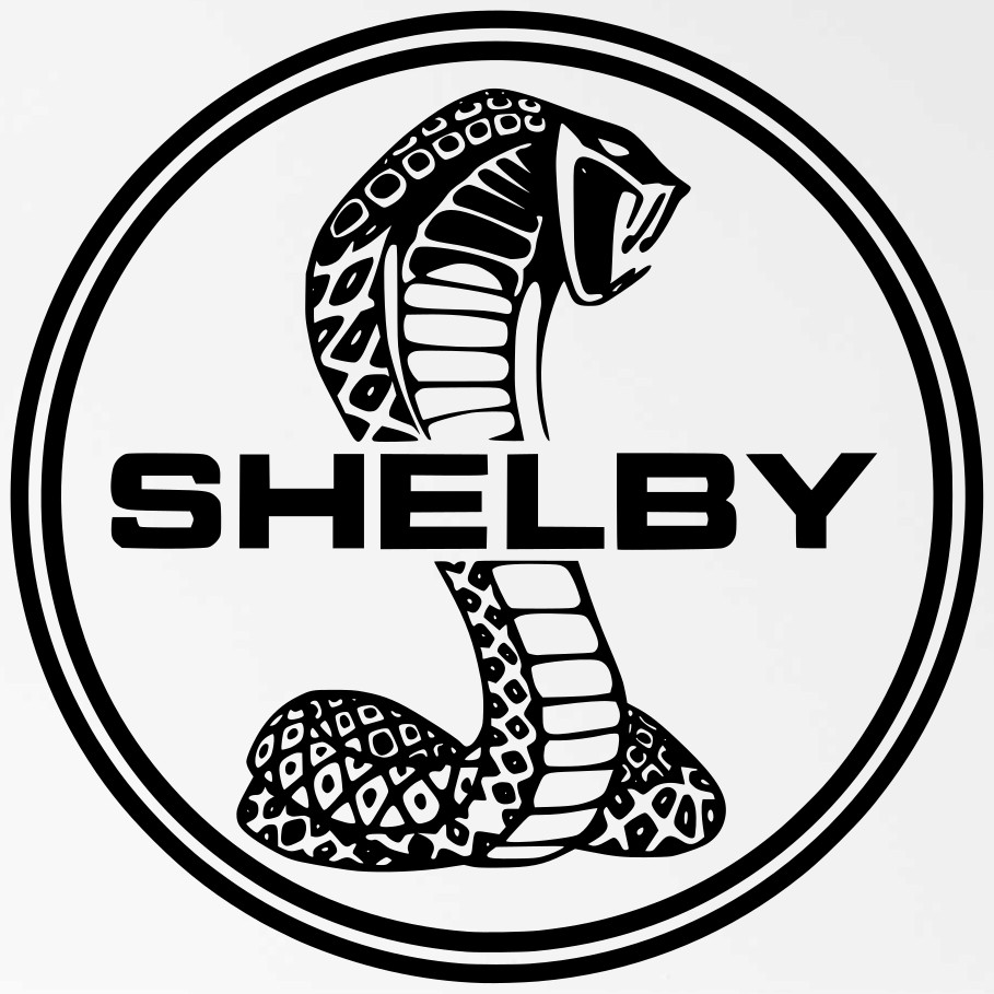 SHELBY COBRA LOGO MUSTANG LARGE WALL ART VINYL DECAL 22" your choice of color