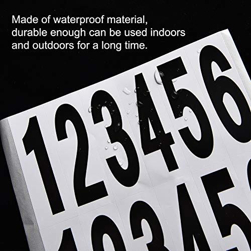 10 Sheets Mailbox Numbers and Letters Stickers for 3 x 1 Inch, 3 x 1.2 Inch