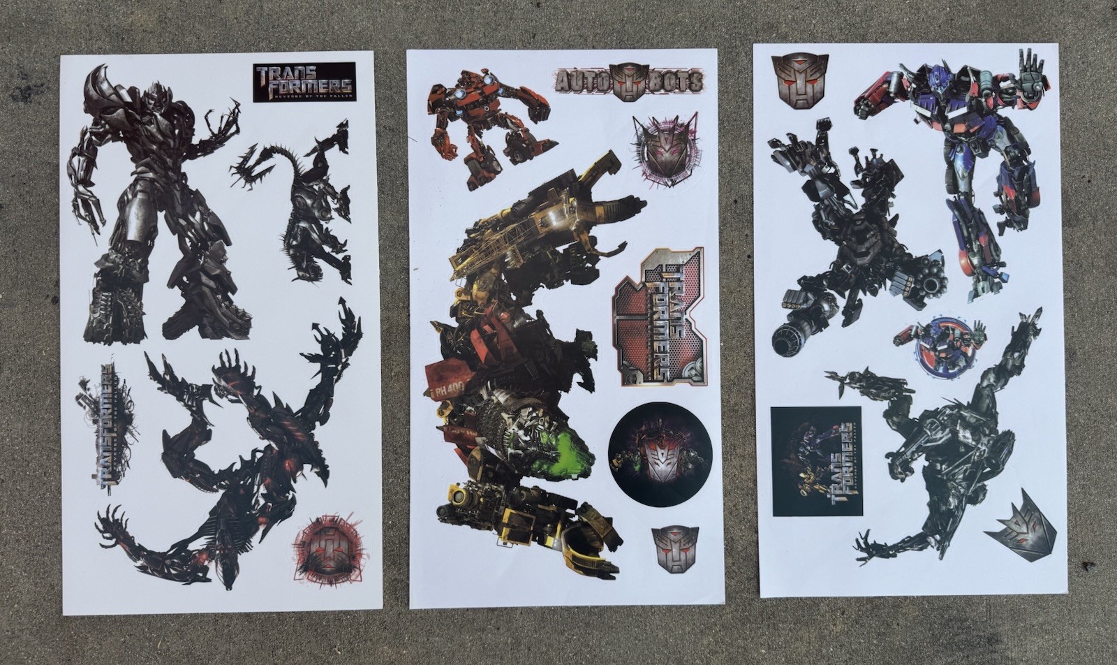 TRANSFORMERS Wall Stickers Decals 20 decals room decor Bumblebee Optimus Prime