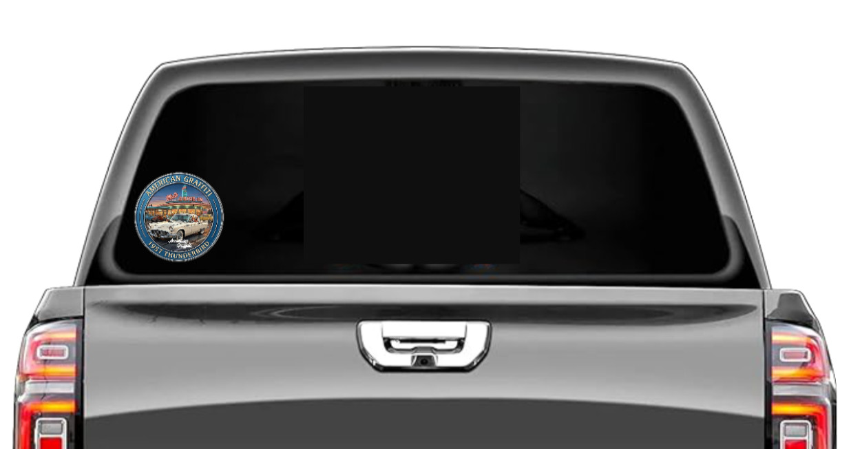 Car Classics – American Graffiti '55 Thunderbird 4" Handmade Vinyl Decal Cooler