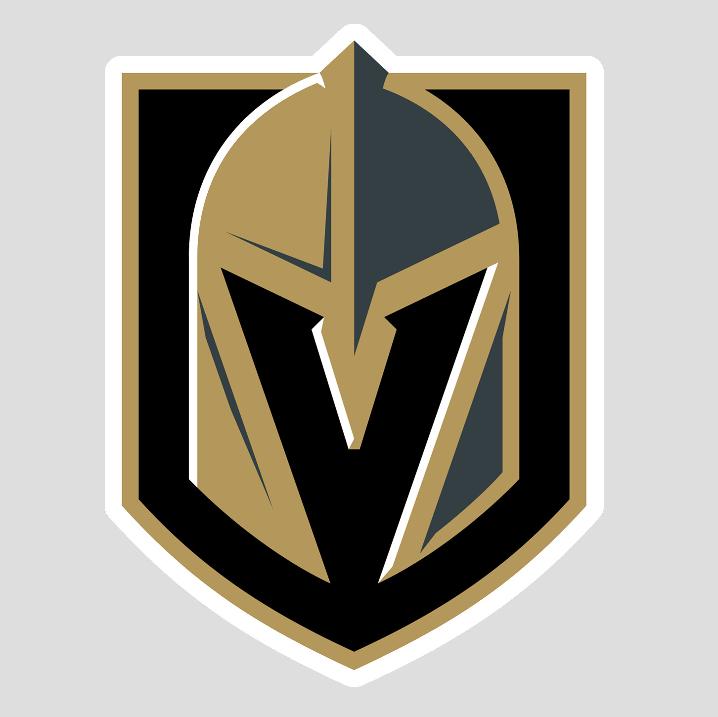 Vegas Gold Black Hockey Weather Resistant Vinyl Sticker/Decal 01