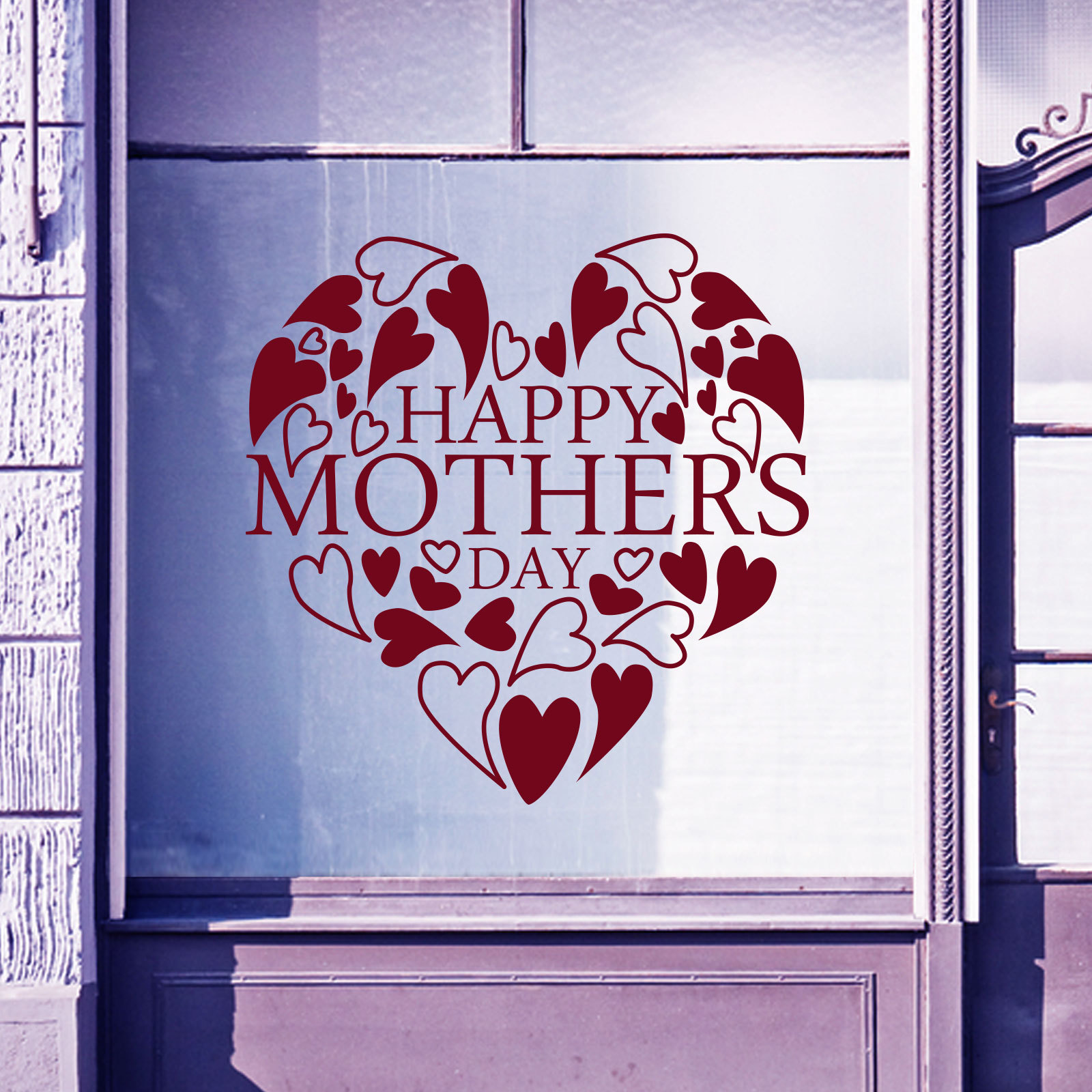Happy Mothers Day Wall & Window Stickers Mother Decals Shop Window Display A336