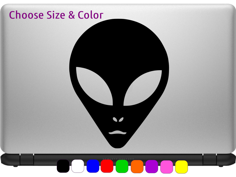 ALIEN ET HEAD Vinyl Decal Window Laptop Car Sticker CHOOSE SIZE COLOR