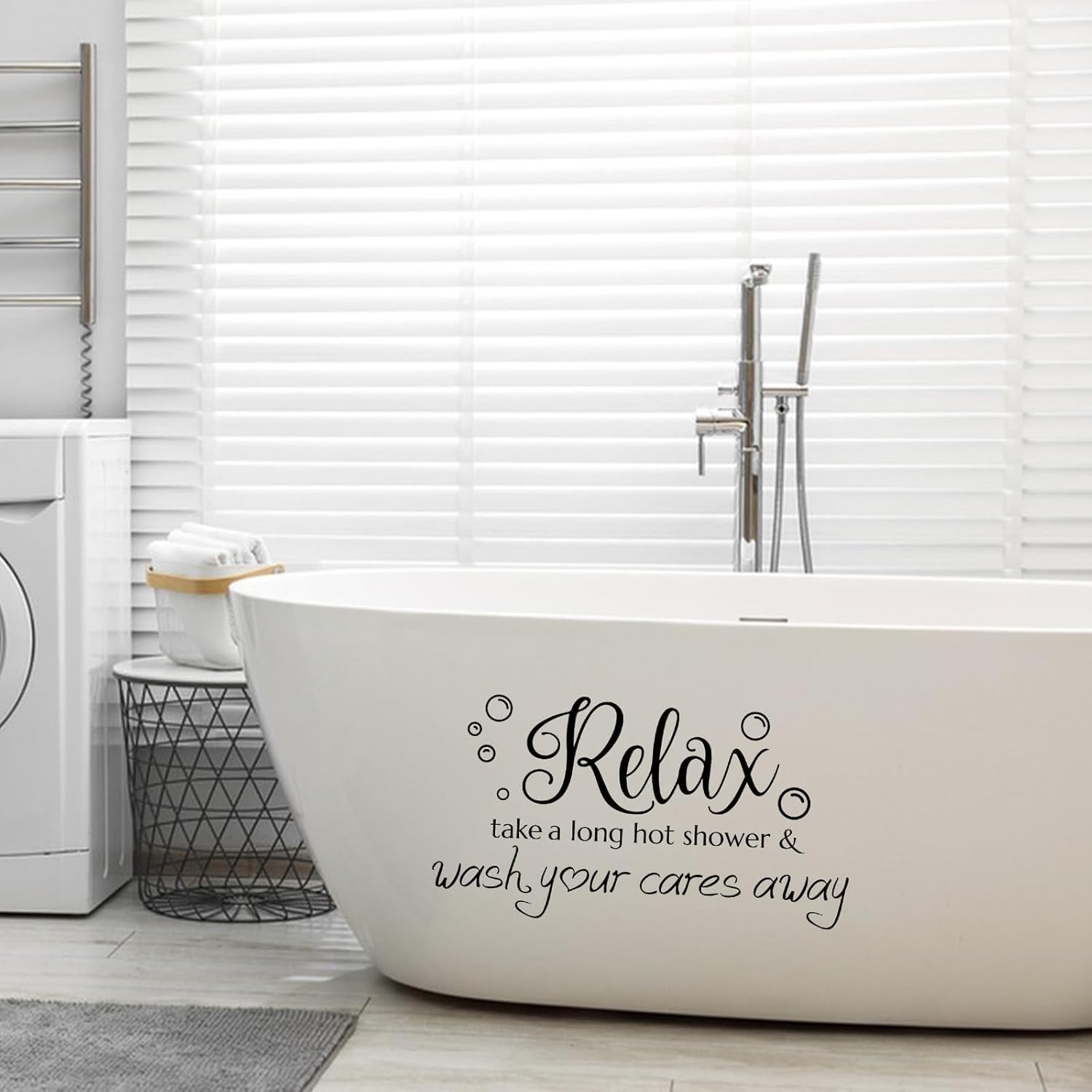 SUPERDANT Bathroom Wall Decals Relax Shower Door Bath