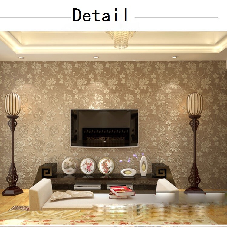 5M Wallpaper Self-adhesive Wall Sticker Decor Embossed Textured Floral Home Arts