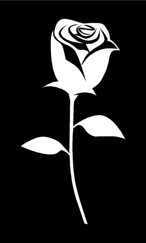 SINGLE ROSE Vinyl Decal (3 Sizes, 12 Colors)