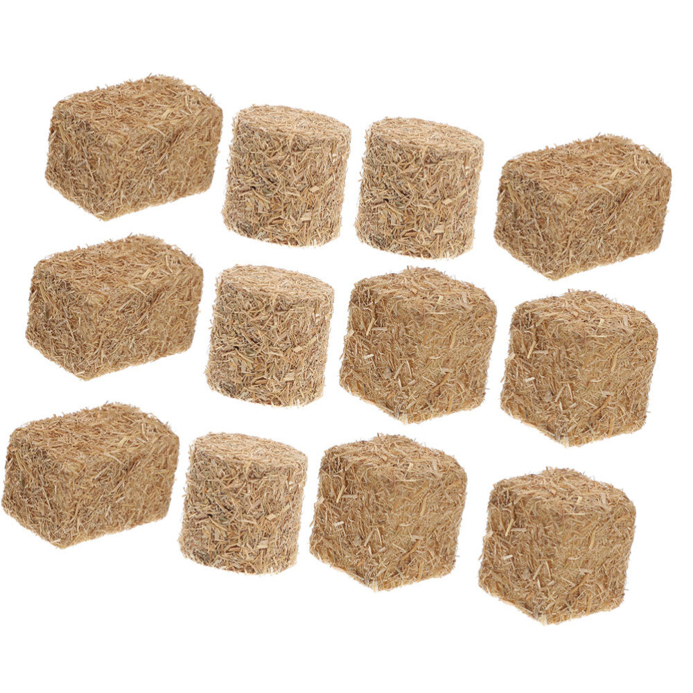 Mini Cylinder Bales Cube Bales Rectangular Bales Mini Hay Bales for Scene Decor