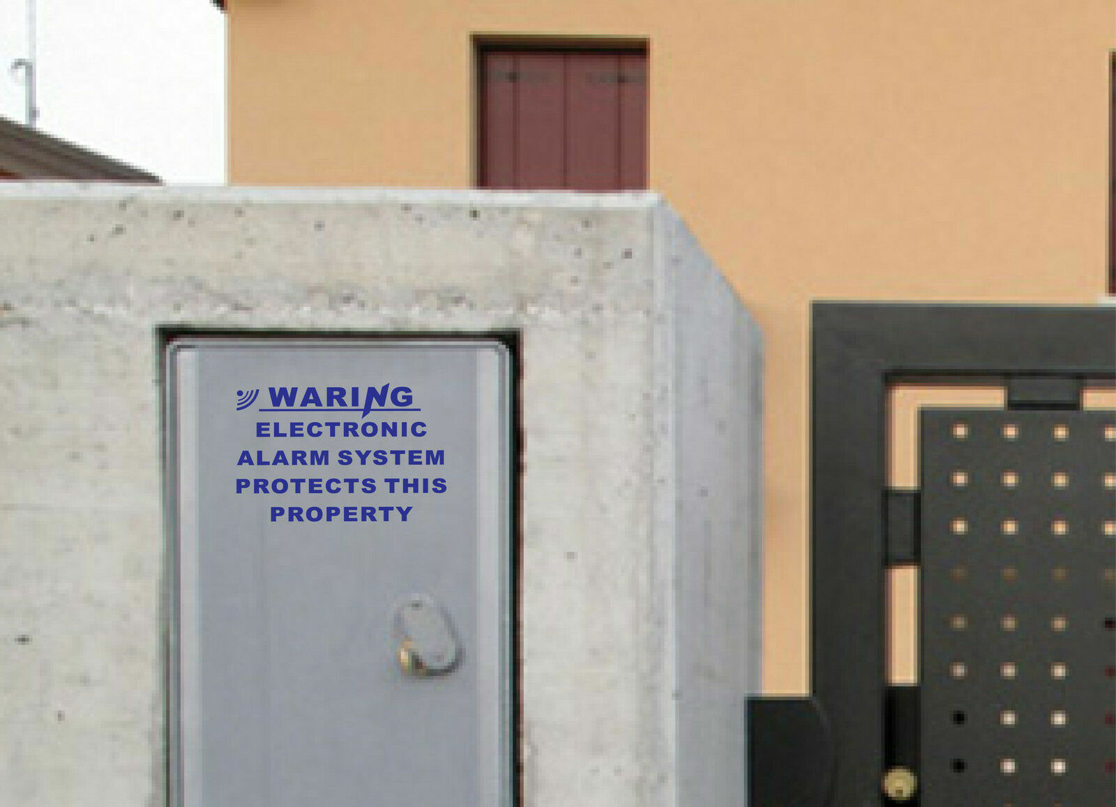 PROPERTY ALARM SYSTEM PROTECT Warning Stickers Decals Vinyl Wall Door Signs