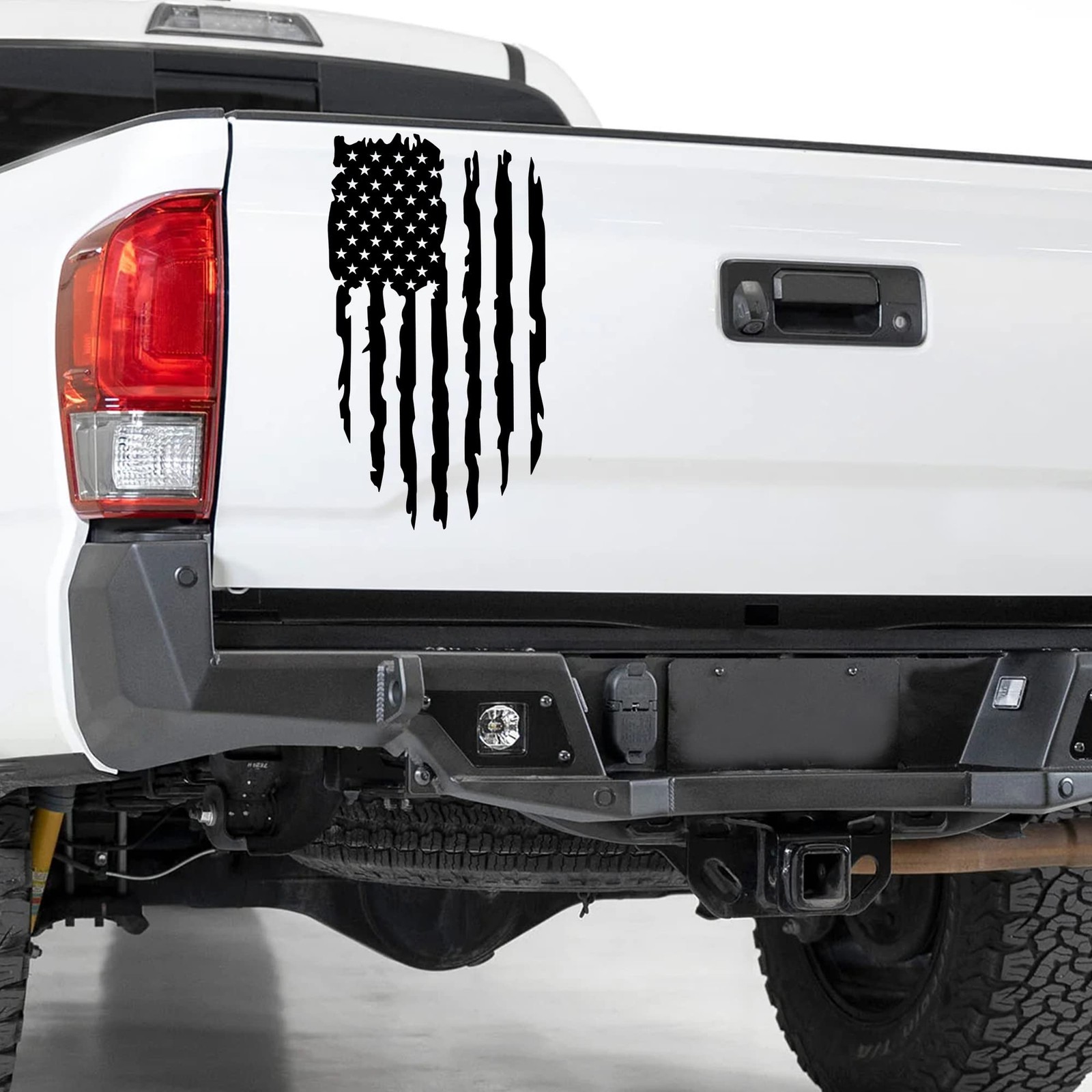American Flag Truck Decal Vinyl Tailgate Sticker for Cars and Walls 16x9in