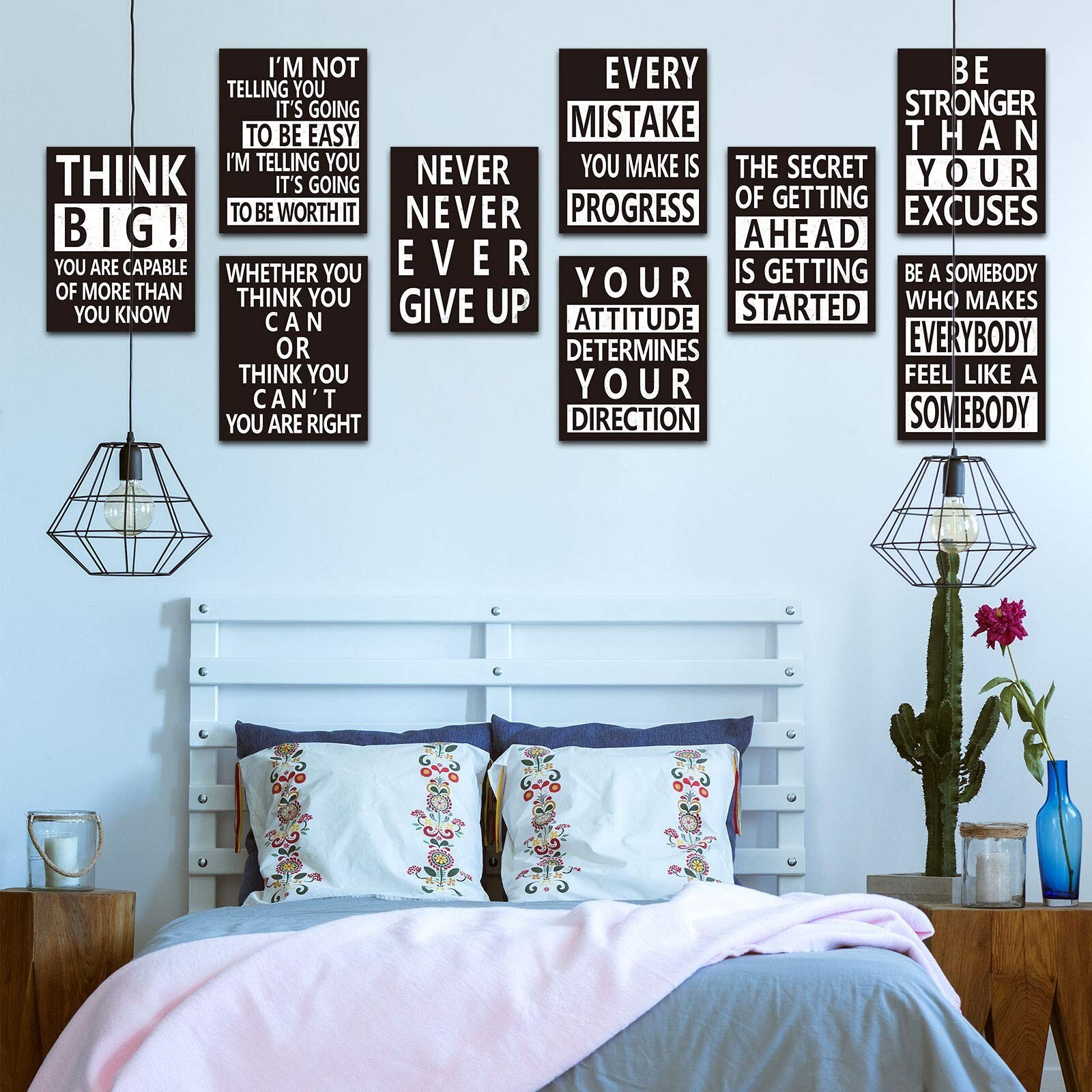 Zonon 9 Pcs Inspirational Wall Decals Spiritual Motivational Wall Stickers Po…