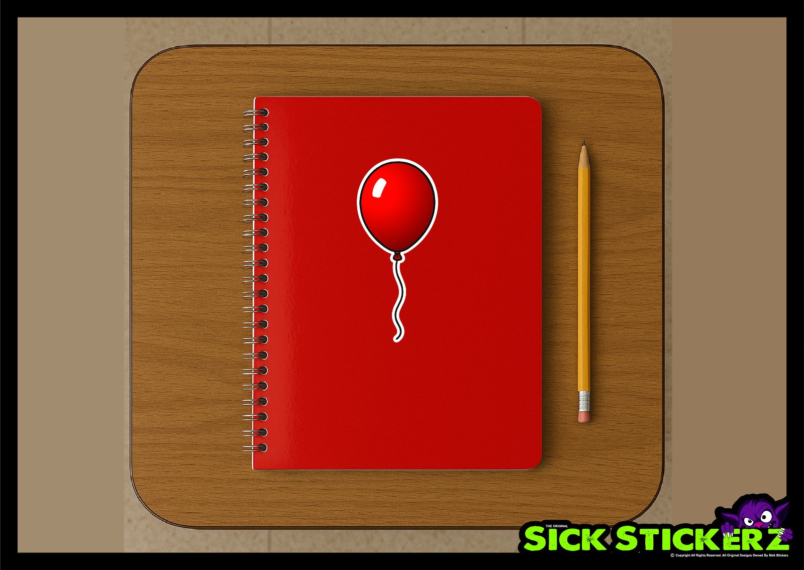 Red Balloon Sticker Decal Car Truck Window Funny Prank Evil
