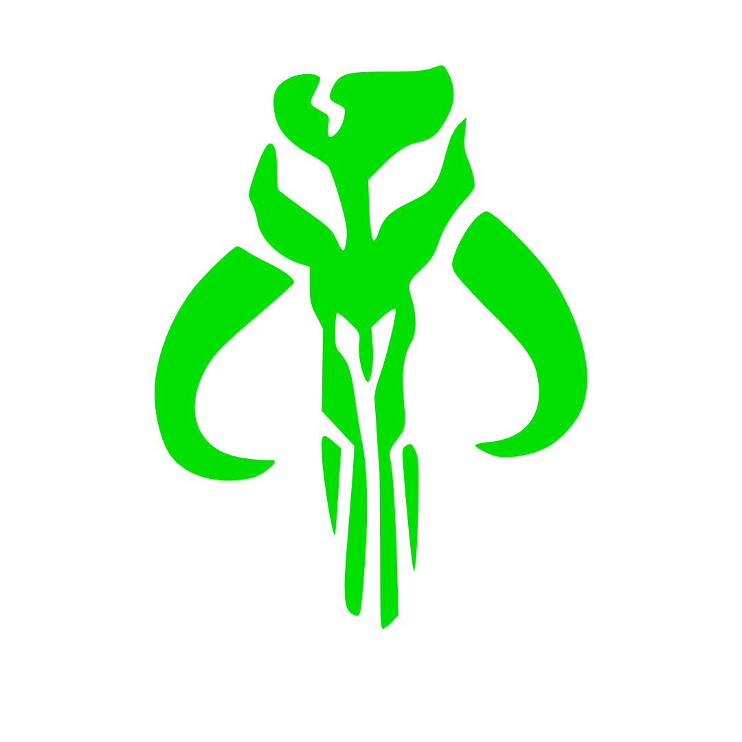 Bantha Skull Mandalorian Decal – Boba Fett, Baby Yoda, Star Wars, Car Window