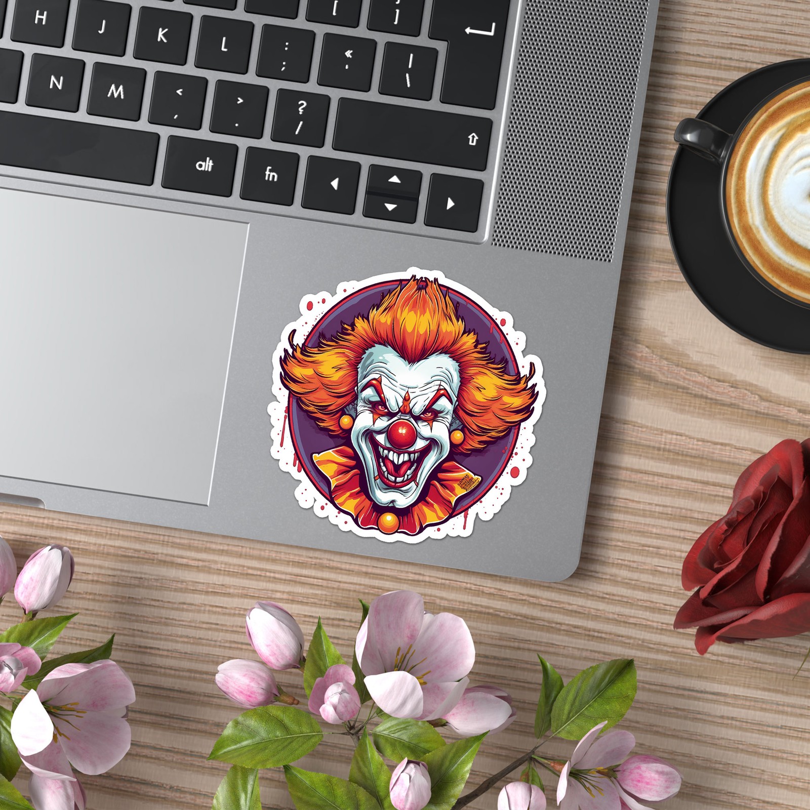 Horror Clown Scary – Vinyl Decal Sticker – Car Window Laptop – ebn9452
