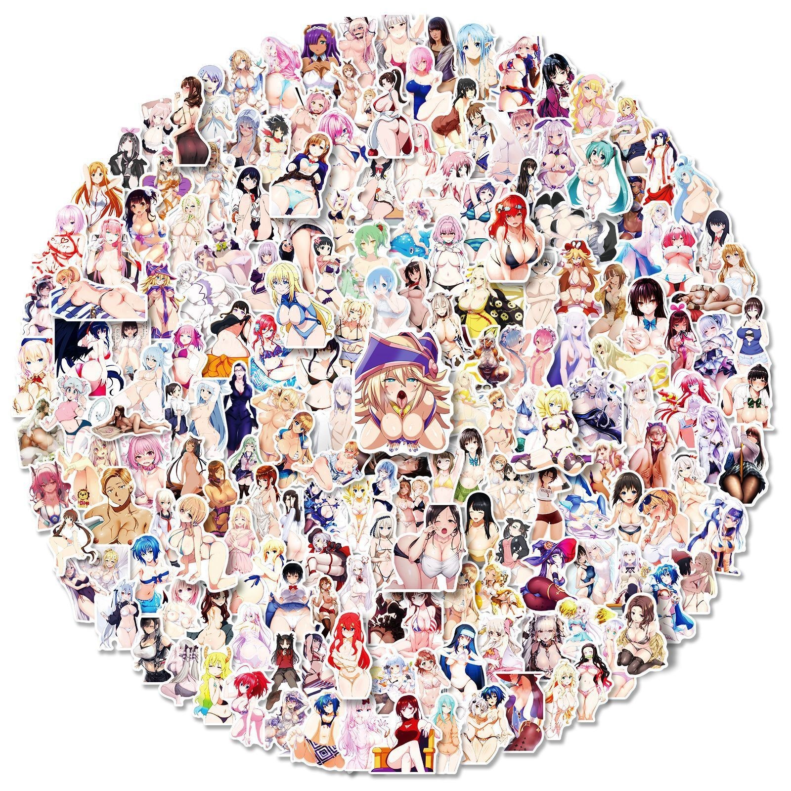 10/50pc Ahegao Hentai Cute Waifu Anime Notebook Laptop Phone Decal Sticker