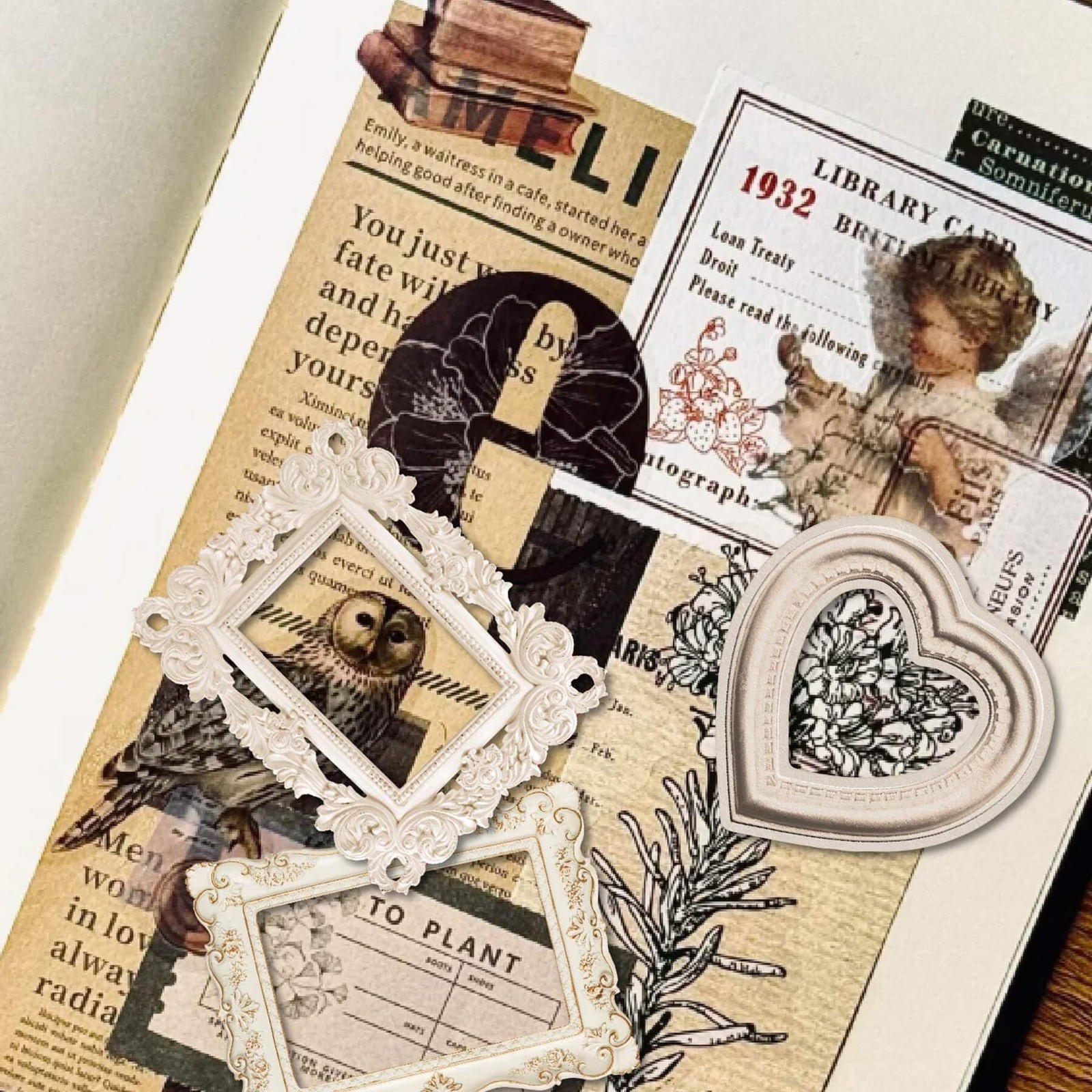 100 Pcs Vintage Frame Decorative Stickers – Scrapbooking Supplies for Planner…