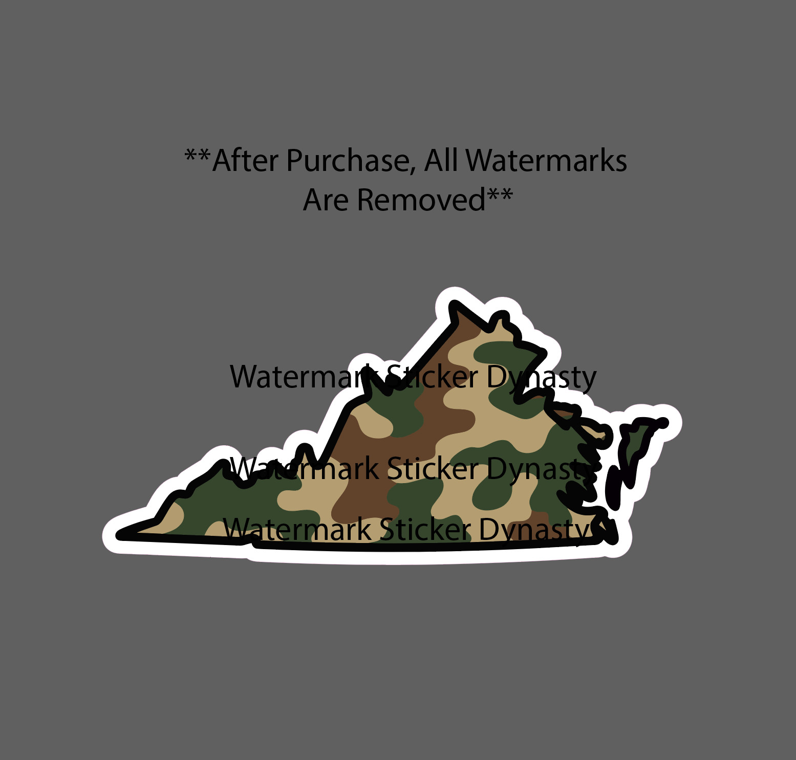 Virginia Sticker Waterproof Decal State Camo Outdoor Hunting Fishing Gift NEW