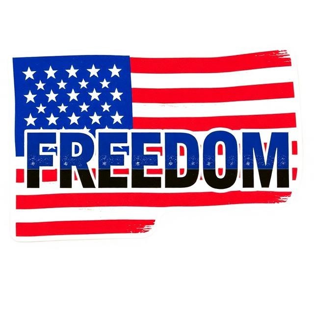 Charlie Kirk Liberty Sticker Freedom Patriot Conservative Vinyl Decal Bumper