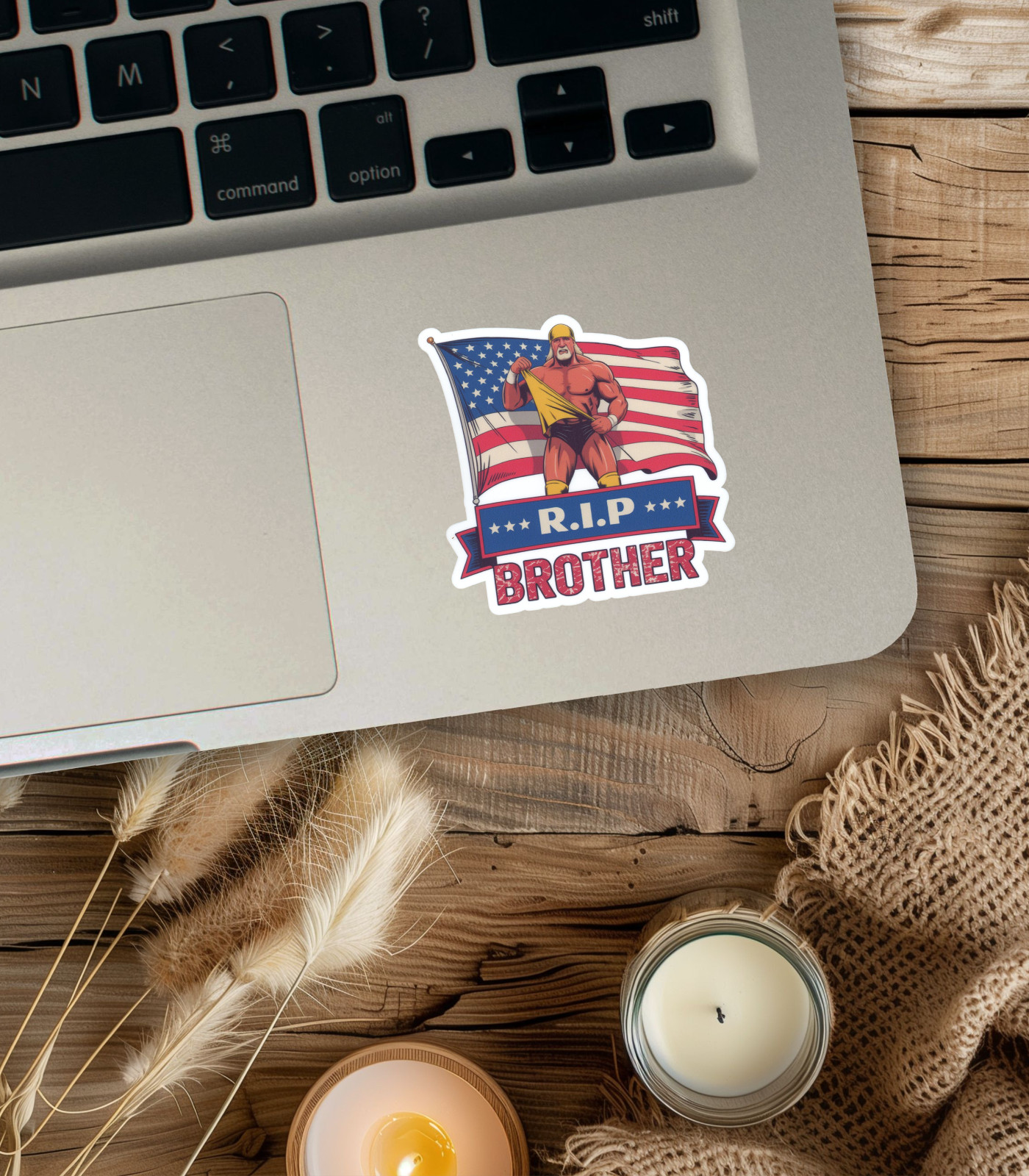 RIP BROTHER Hulk Hogan Sticker Wrestling Vinyl Decal Free Shipping 3.5" x 3.5"
