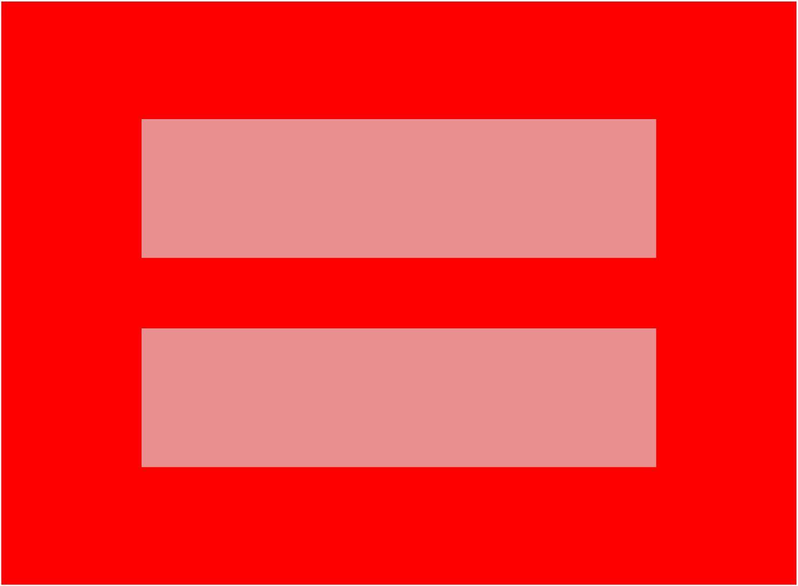 Set of 2 Gay Rights Flags Equal 4" Decal Stickers Equality Marriage LGBT Red