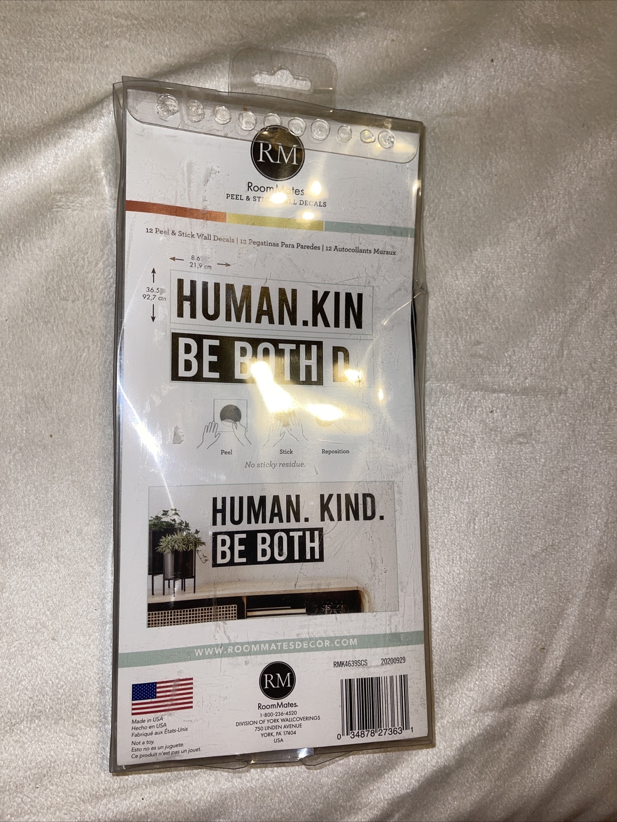 HUMAN KIND BE BOTH Wall Decals Easy Remove Reusable Stickers Room Decor