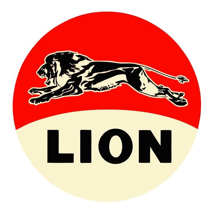 Lion gasoline Oil Gas Pump Gas Station Sticker Decal R8459