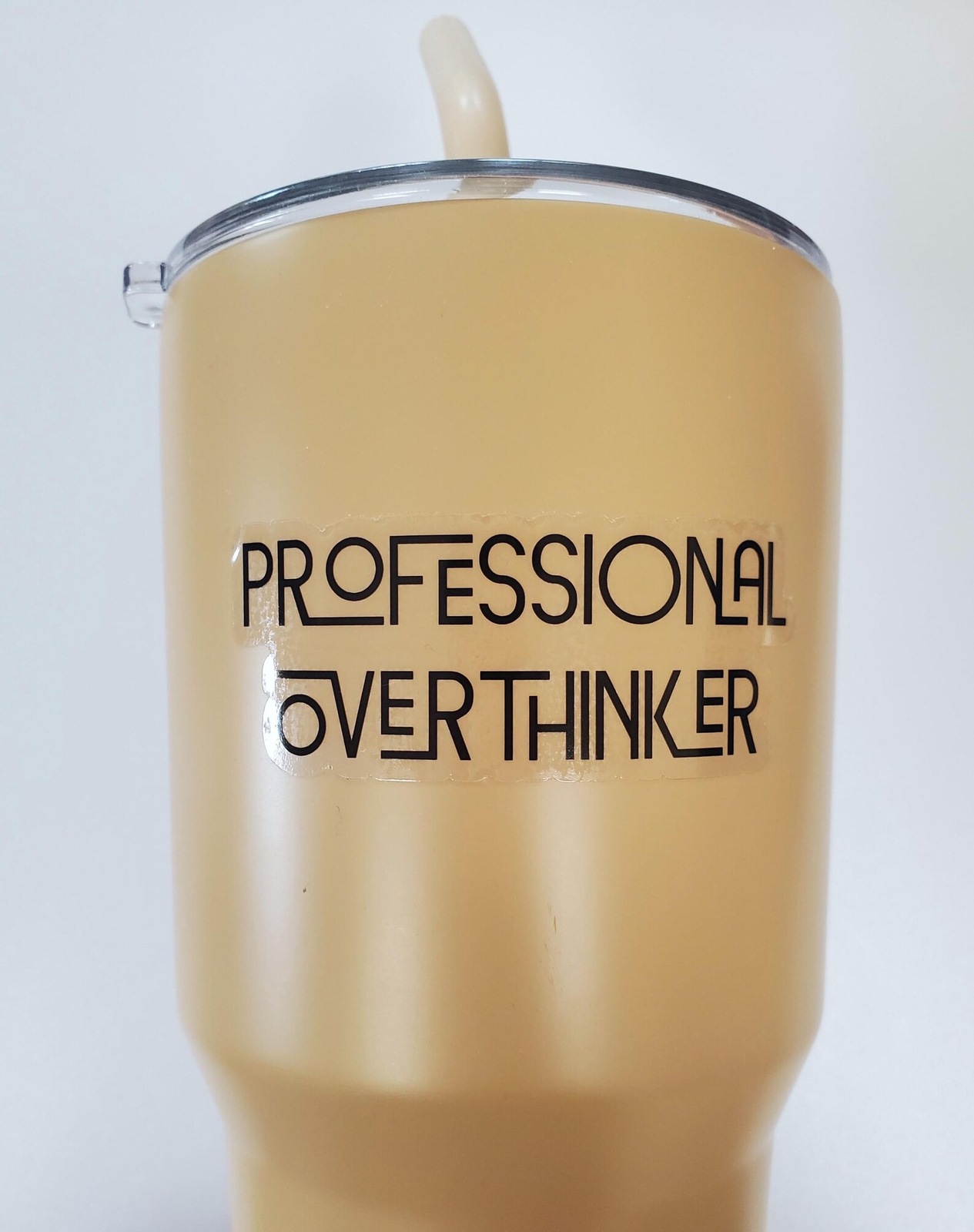 Professional Overthinker Vinyl Sticker | Die Cut, Clear Transparent Vinyl
