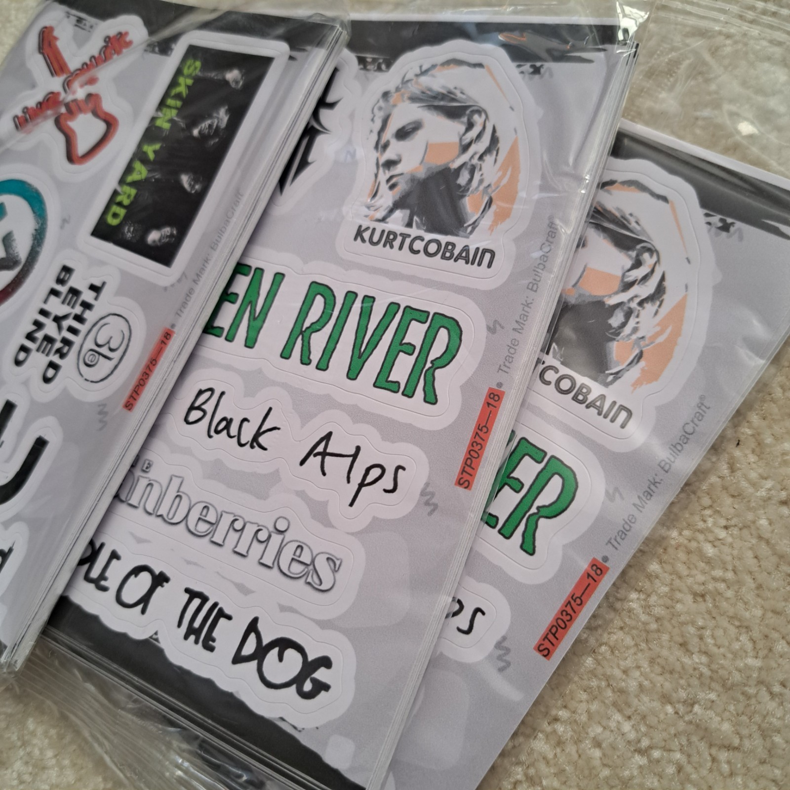 Bulbacraft 3 packs Grunge Stickers, 90'S Grunge Music, Rock Stickers, Rock Band