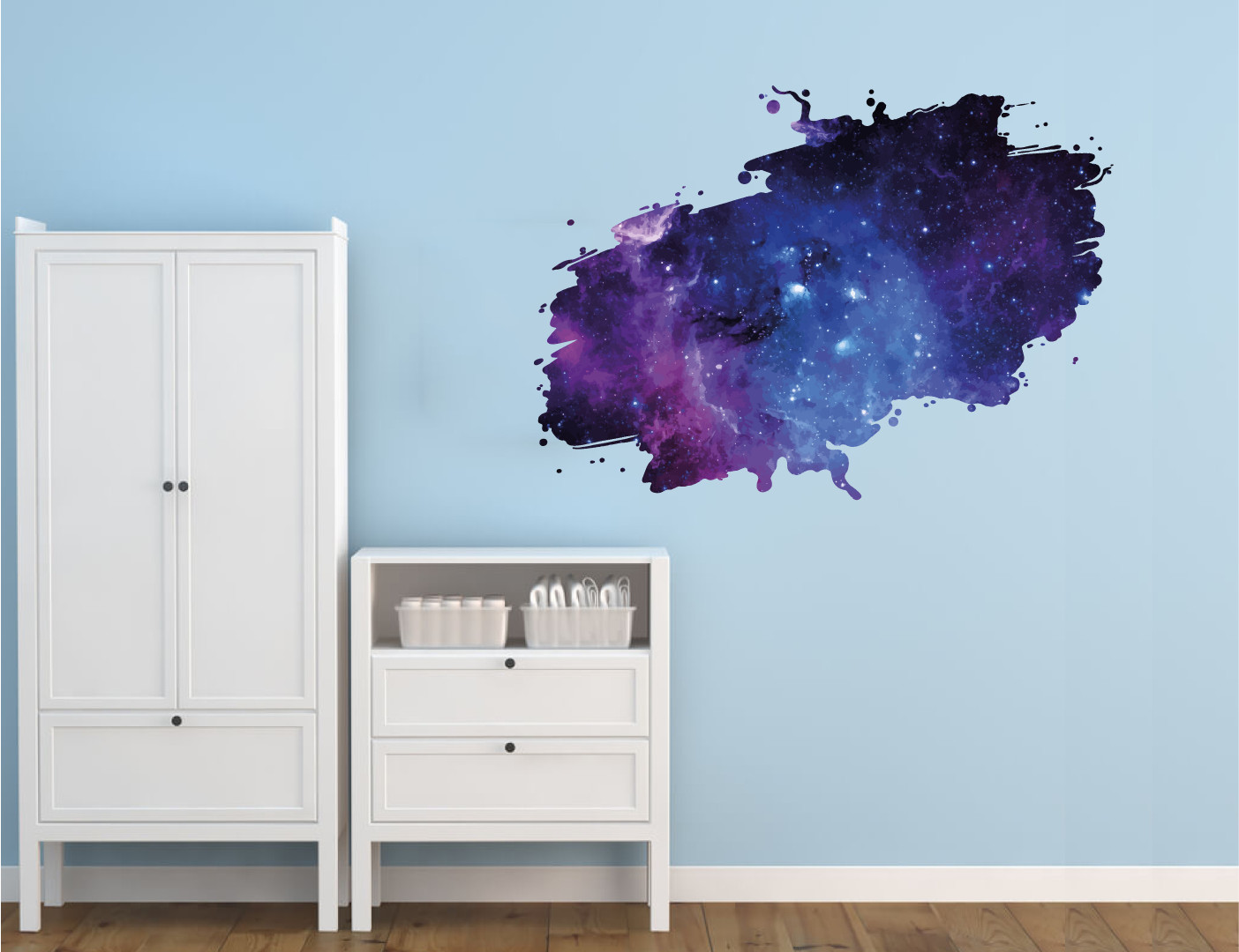 Bedroom Living Room Brushed Paint Like Outer Space Background Vinyl Wall Decal
