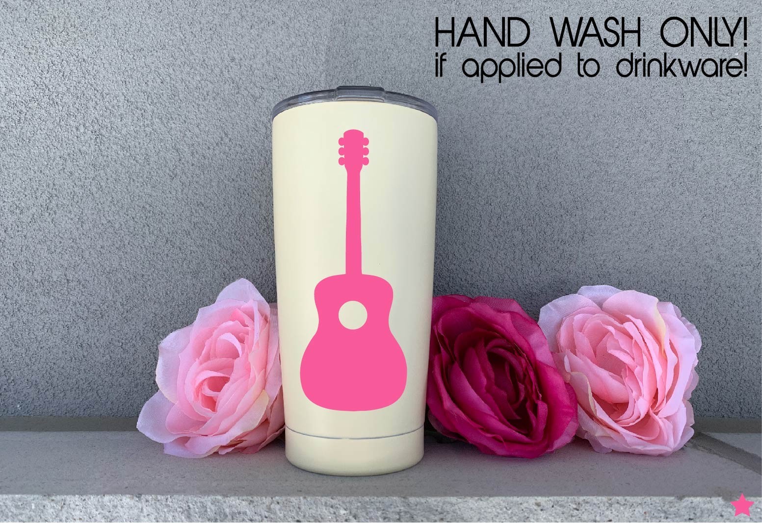 Acoustic Guitar Decal Sticker Music Musical Instrument Western Country Band Play