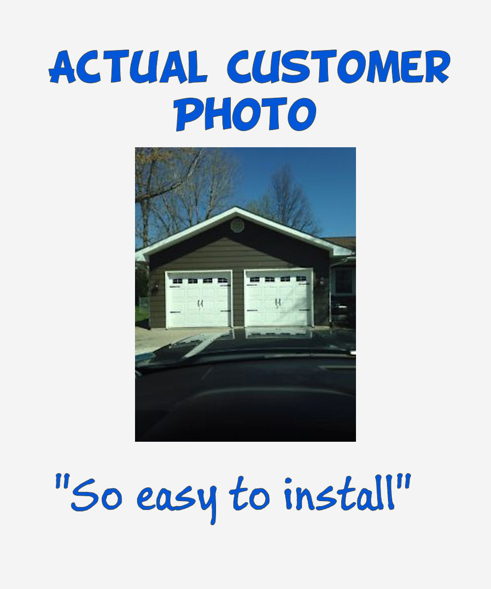 Garage Door Window Decal – Carriage House Faux Window Kit – No Faux Hardware