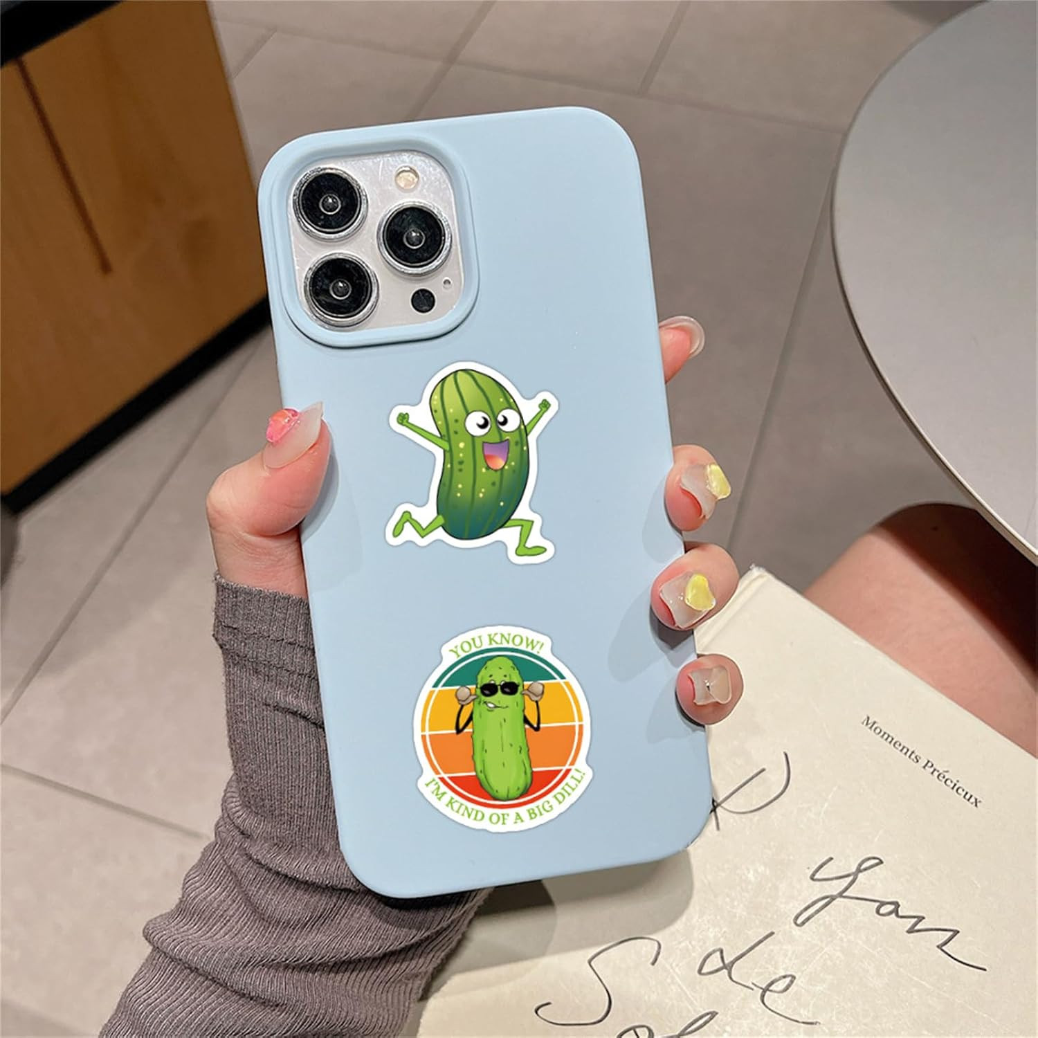60Pcs Pickle Aesthetics Cartoon Stickers Pack Vinyl Waterproof Stickers for Wate