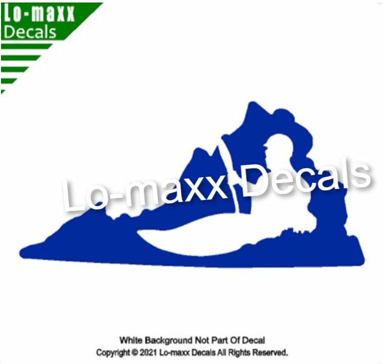Virginia Whitewater River Kayaking Unique Art Super Quality Die Cut Vinyl Decal