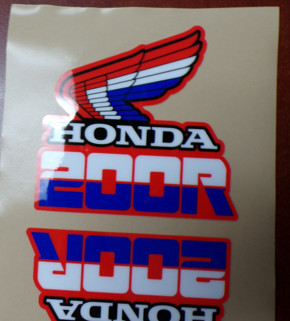 HONDA 200R FUEL TANK GASTANK DECAL FUELTANK MADE IN AMERICA USA STICKER *BLEM*