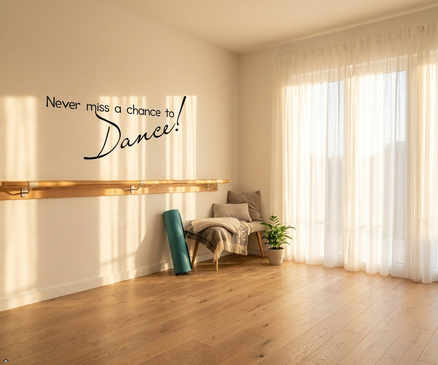 Never Miss a Chance to Dance Vinyl Wall Decal Decor Art Sticker Quotes art home