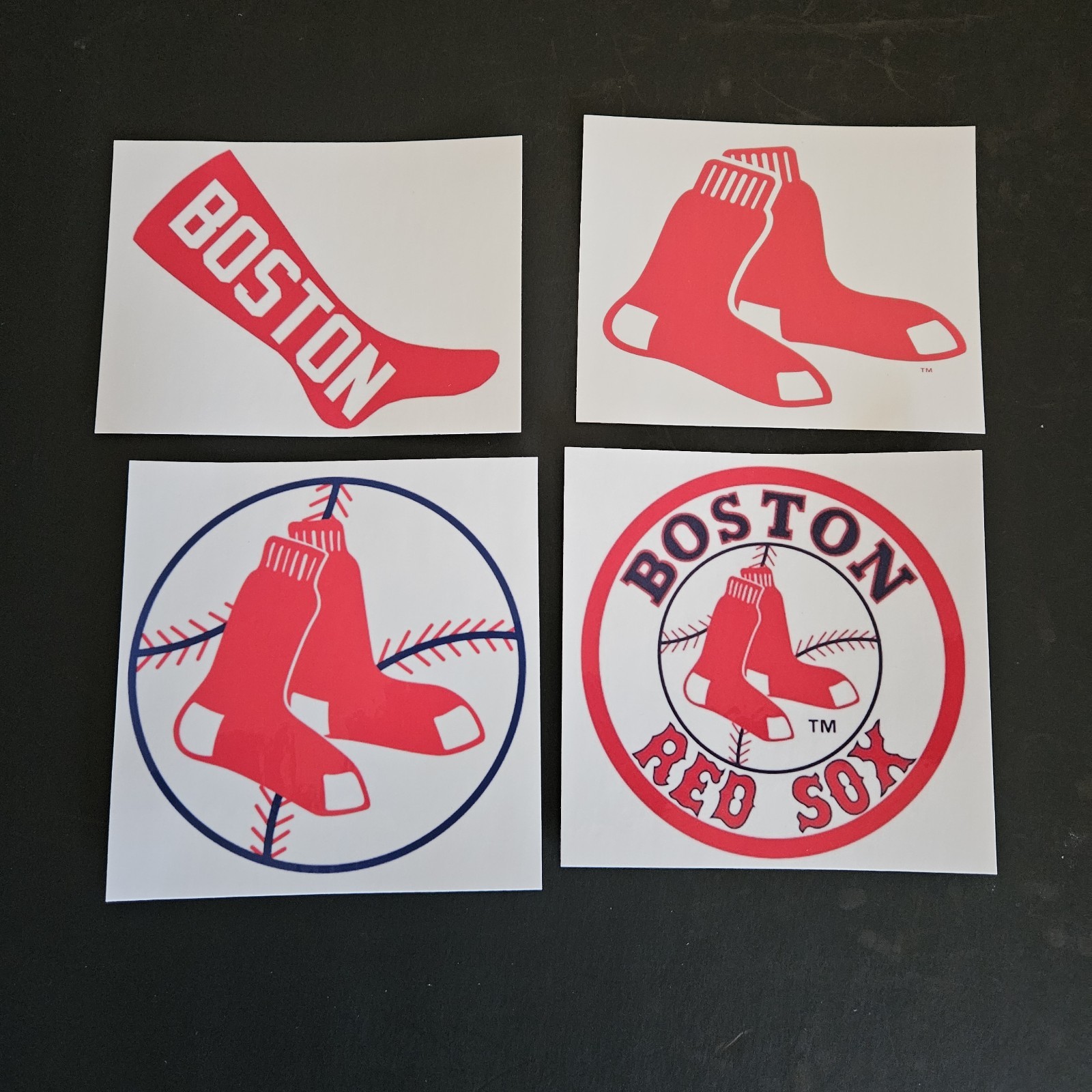 Free Same Day Shipping New BOSTON RED SOX 1908 1970 1976 4 Clear Vinyl Stickers