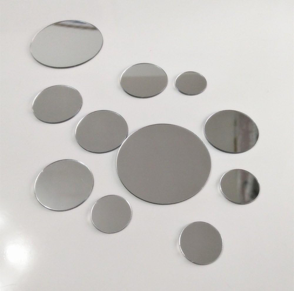 50PCS Mix Sizes DIY Mirror Wall Sticker Mini Removable round Acrylic Mirror Deco