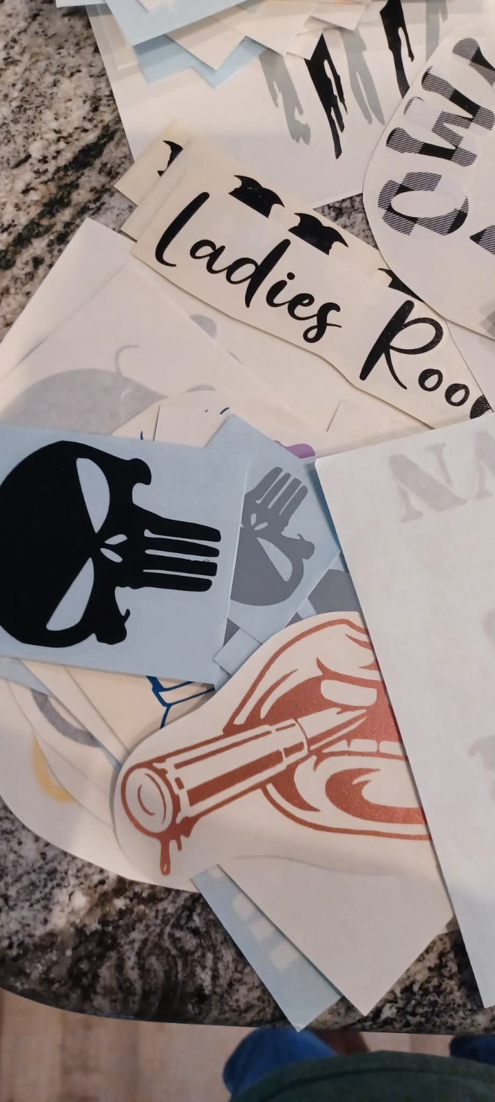 Vinyl Decals Assorted Mixed Lot Various Sizes and Themes 341 pieces