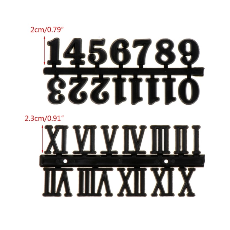 Clock Numerals Set Arabic Roman Number DIY Digital Clock Numbers for Replacement
