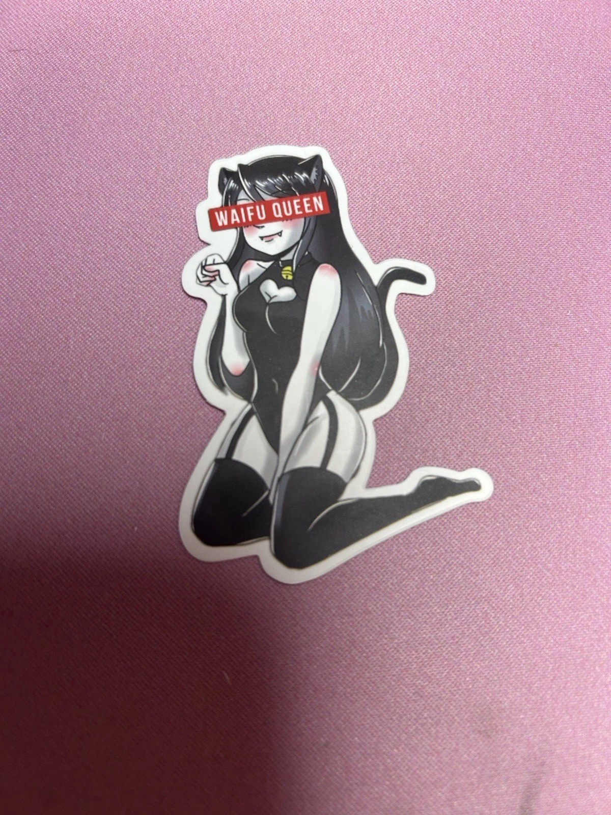 black and white waifu lewd stickers #6