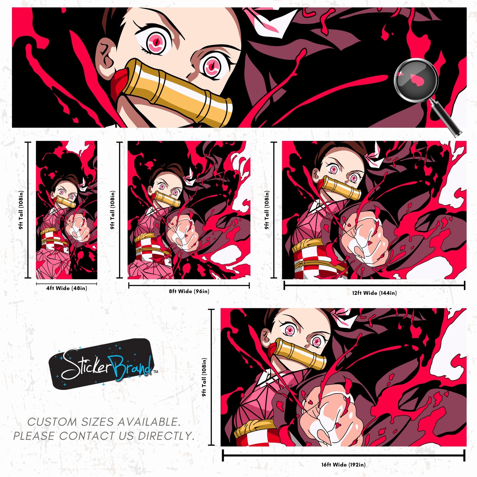 Slayer Gang of Demons Wallpaper Peel and Stick Wall Mural. Nezuko Kamado #A1015