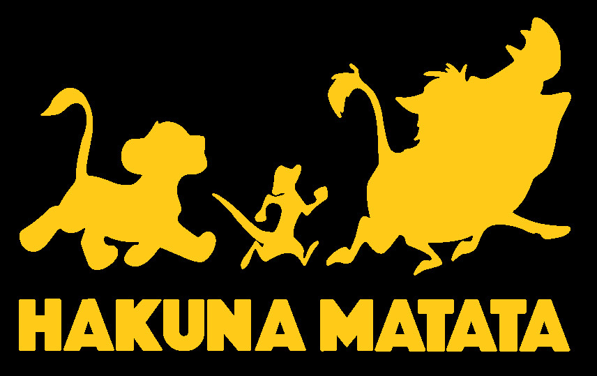 HAKUNA MATATA, THE LION KING , Decal Sticker for Car, Laptop