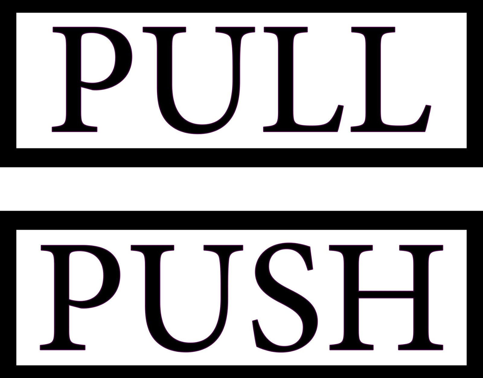 PUSH PULL Vinyl Stickers – Door Labels Exit Entrance – Die Cut Decals