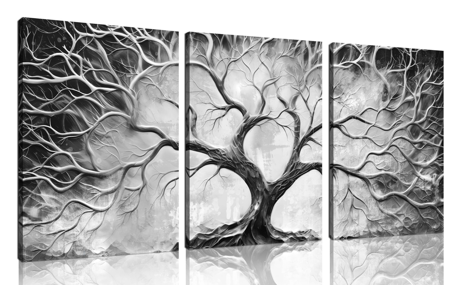Tree Wall Art for Living Room – Modern Black and White Pictures Wall Art for …