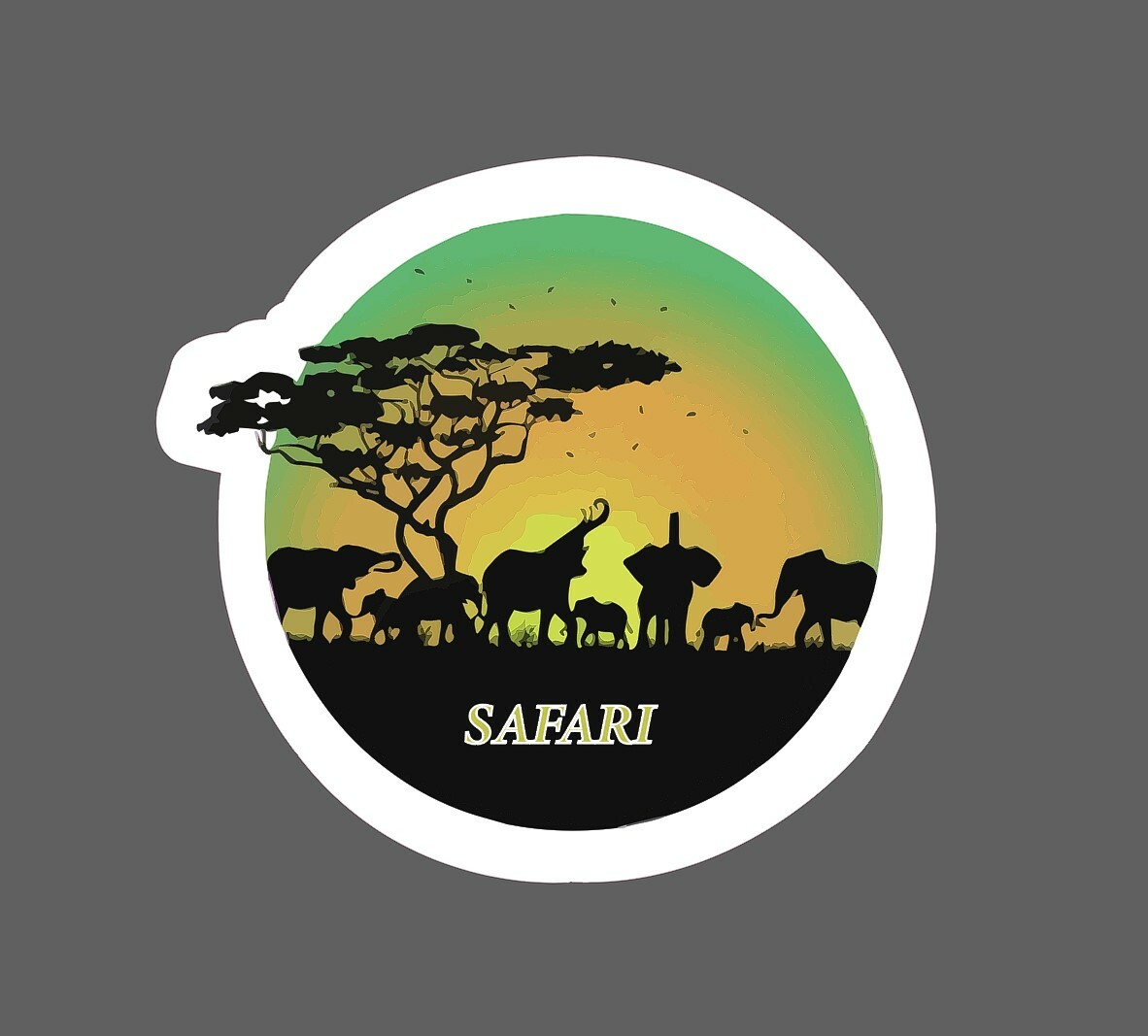 African Safari Sticker Elephants Waterproof – Buy Any 4 For $1.75 Each Storewide