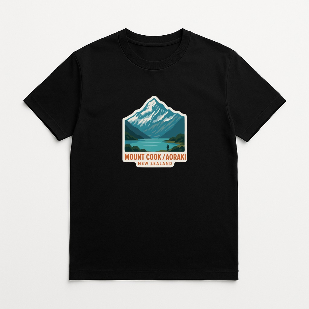Mount Cook Aoraki New Zealand Iron On Heat Transfer Vinyl HTV Die-Cut Symbolic